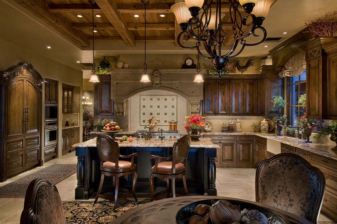 Spanish Colonial, McDowell Mountain, Kitchen, Cantera