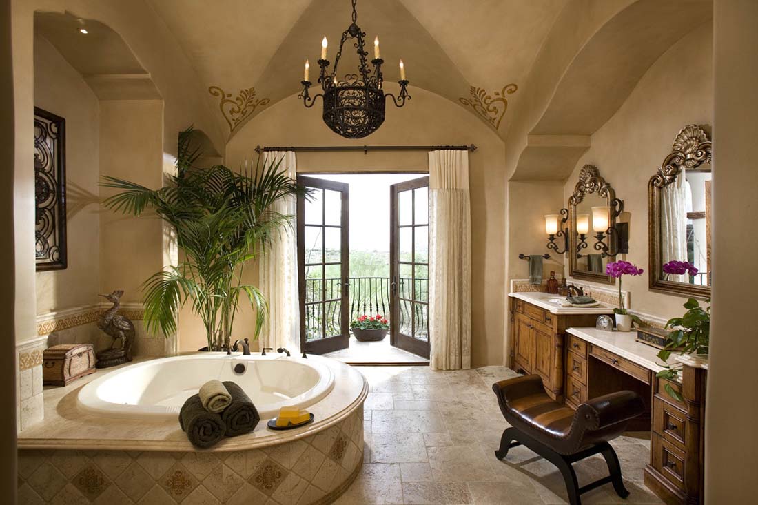 Spanish Colonial, McDowell Mountain, Master Bath