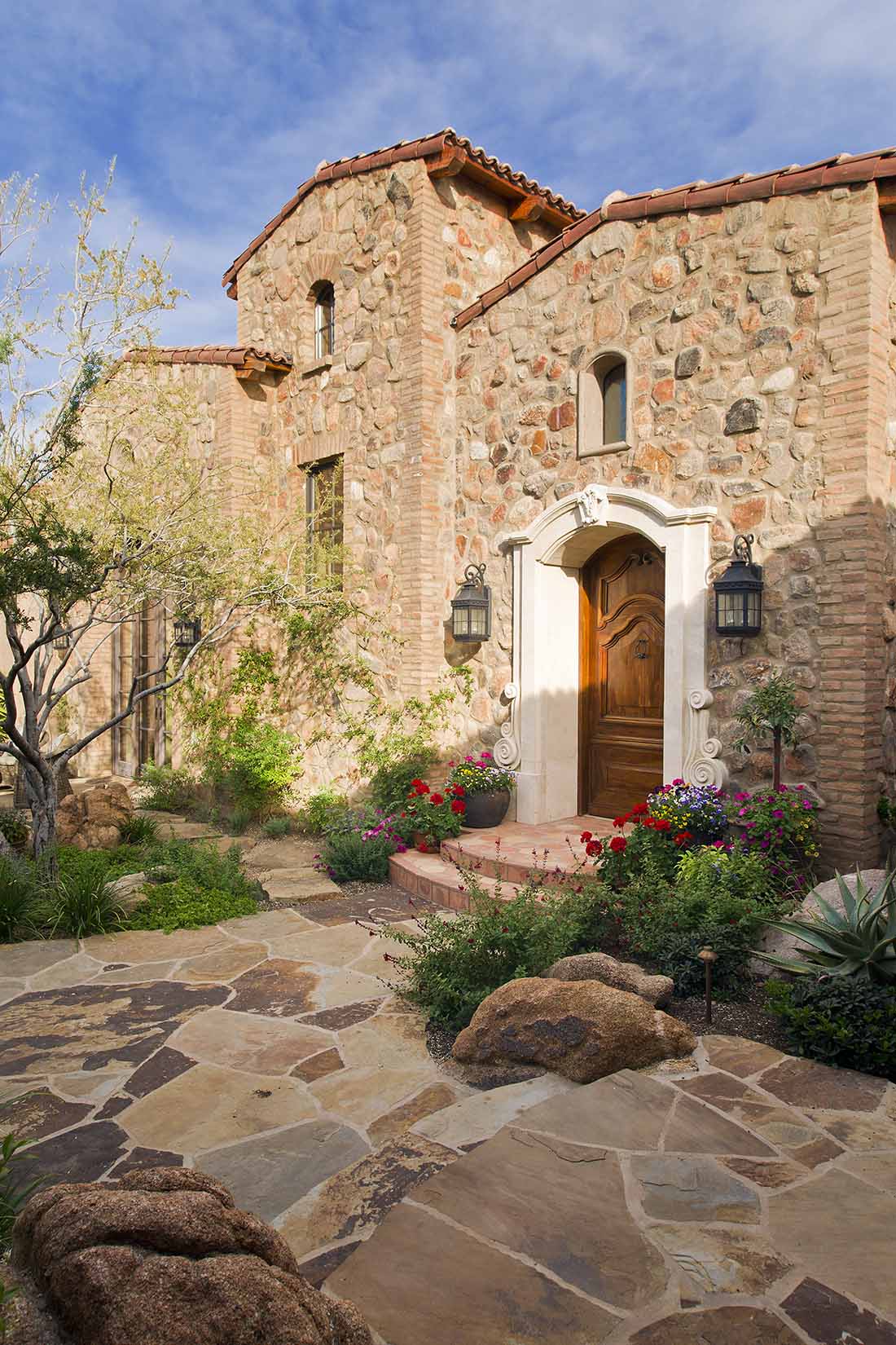 Mirabel, Italian, Farmhouse, Mediterranean, Courtyard, Brick